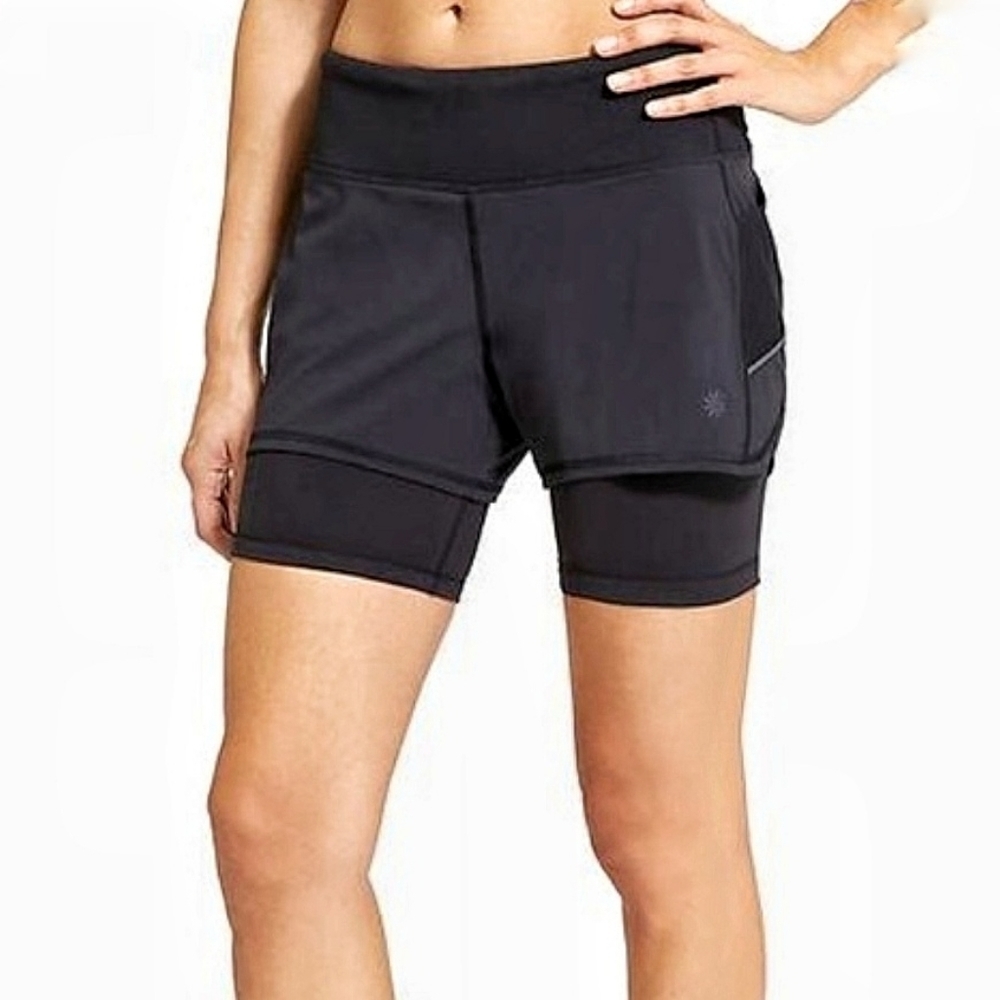 🌸 Athleta | Racer 2 in 1 Running Shorts Small,